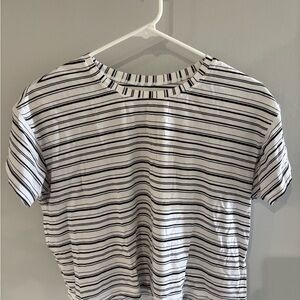 lululemon athletica Black and White Striped Tee